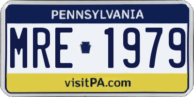 PA license plate MRE1979