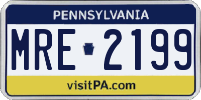 PA license plate MRE2199