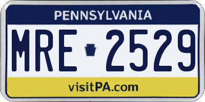 PA license plate MRE2529