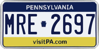 PA license plate MRE2697