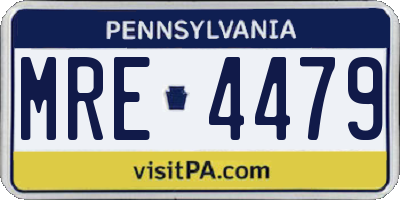 PA license plate MRE4479