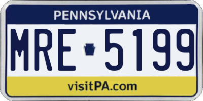 PA license plate MRE5199