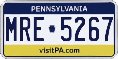 PA license plate MRE5267