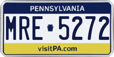 PA license plate MRE5272