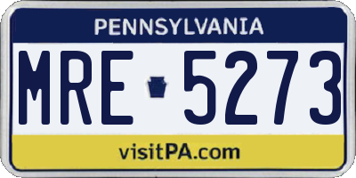 PA license plate MRE5273