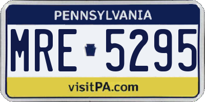 PA license plate MRE5295