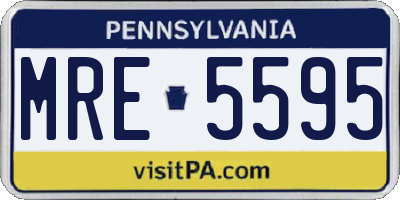PA license plate MRE5595