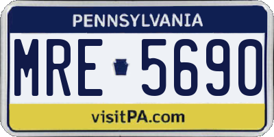PA license plate MRE5690