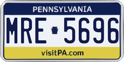 PA license plate MRE5696
