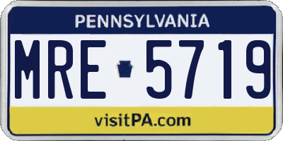 PA license plate MRE5719