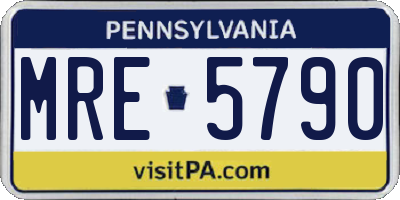 PA license plate MRE5790