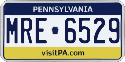 PA license plate MRE6529