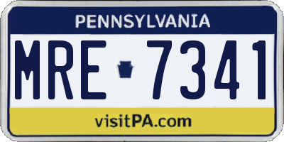 PA license plate MRE7341