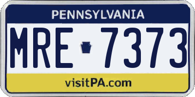 PA license plate MRE7373