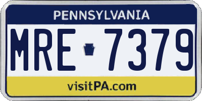 PA license plate MRE7379