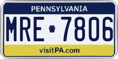 PA license plate MRE7806