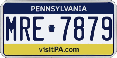 PA license plate MRE7879