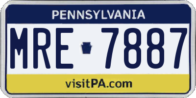 PA license plate MRE7887