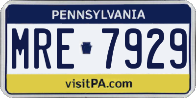 PA license plate MRE7929