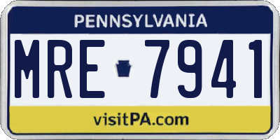 PA license plate MRE7941
