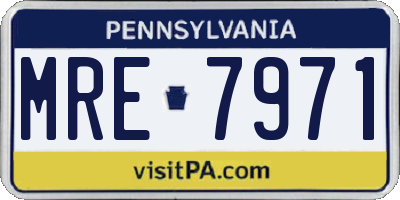 PA license plate MRE7971