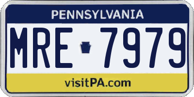 PA license plate MRE7979