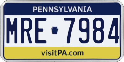 PA license plate MRE7984