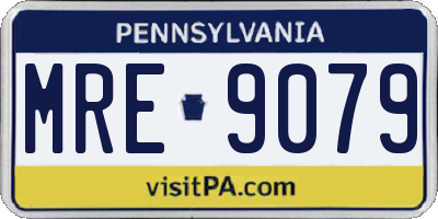 PA license plate MRE9079