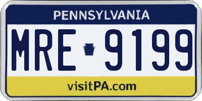 PA license plate MRE9199