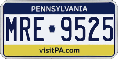 PA license plate MRE9525