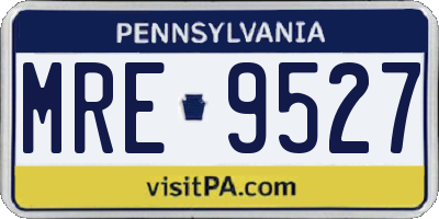 PA license plate MRE9527