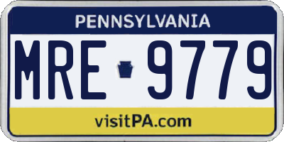PA license plate MRE9779