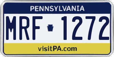 PA license plate MRF1272