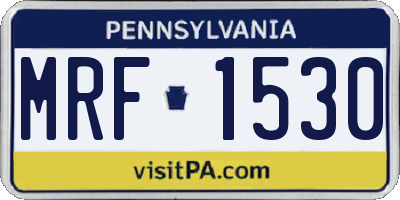 PA license plate MRF1530