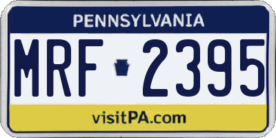 PA license plate MRF2395