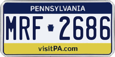 PA license plate MRF2686