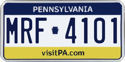 PA license plate MRF4101