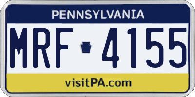 PA license plate MRF4155
