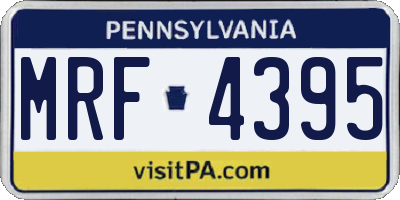 PA license plate MRF4395