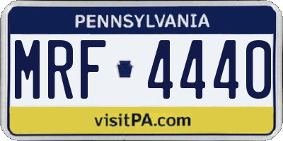 PA license plate MRF4440