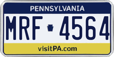PA license plate MRF4564