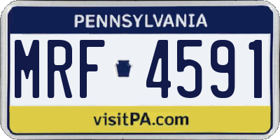 PA license plate MRF4591