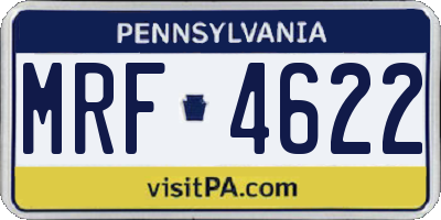 PA license plate MRF4622
