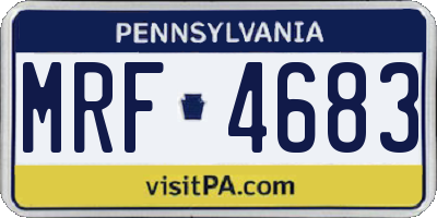 PA license plate MRF4683