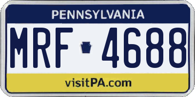 PA license plate MRF4688