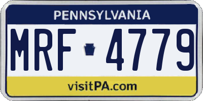 PA license plate MRF4779