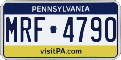 PA license plate MRF4790