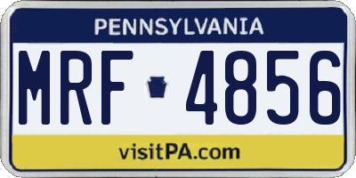PA license plate MRF4856