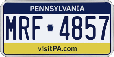 PA license plate MRF4857