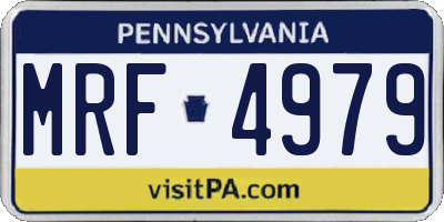 PA license plate MRF4979